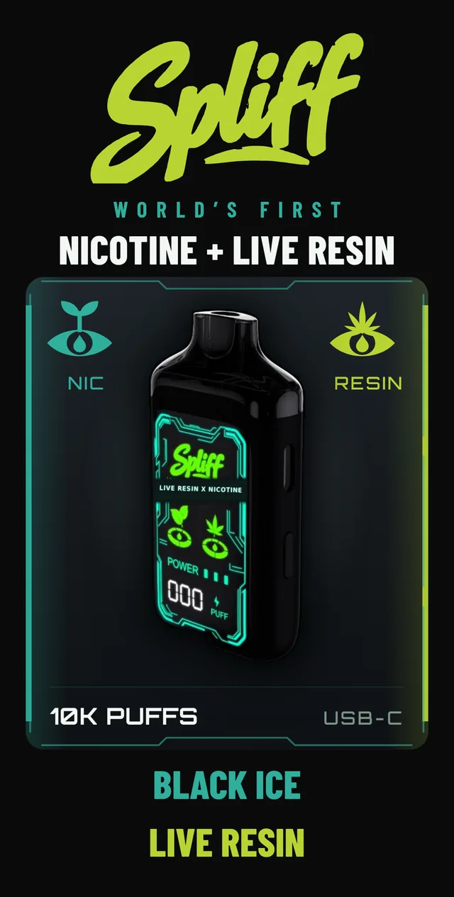 Spliff unit box front, SPL-004 Black Ice / Live Resin