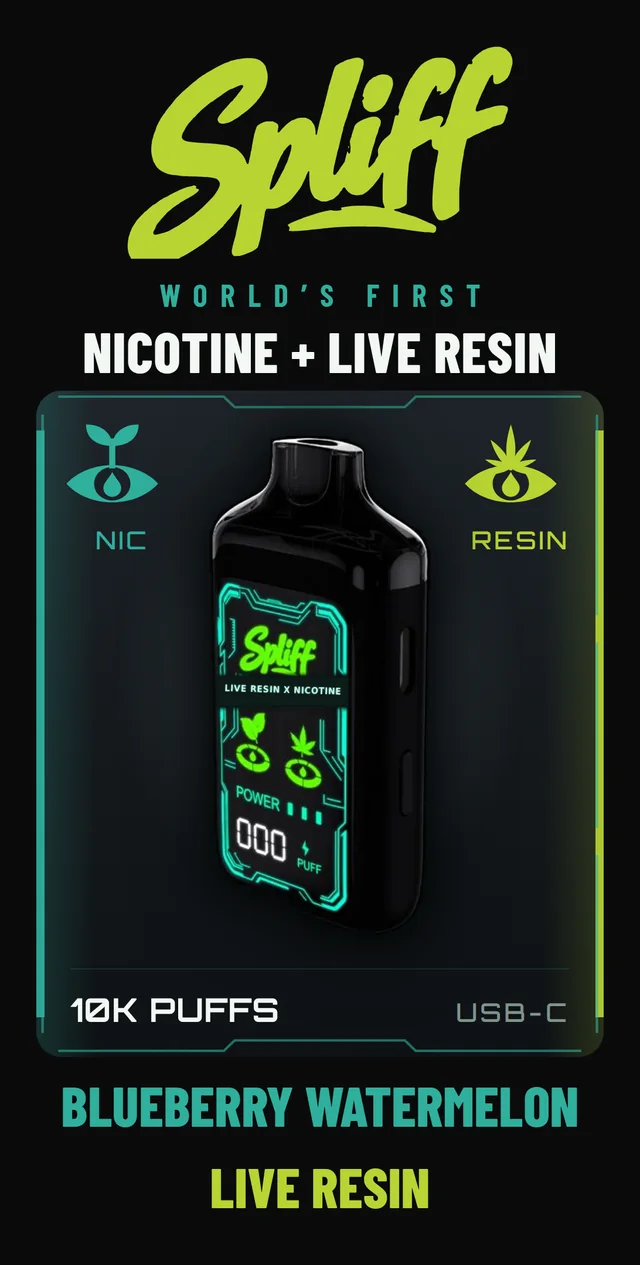 Spliff unit box front, SPL-007 Blueberry Watermelon / Live Resin
